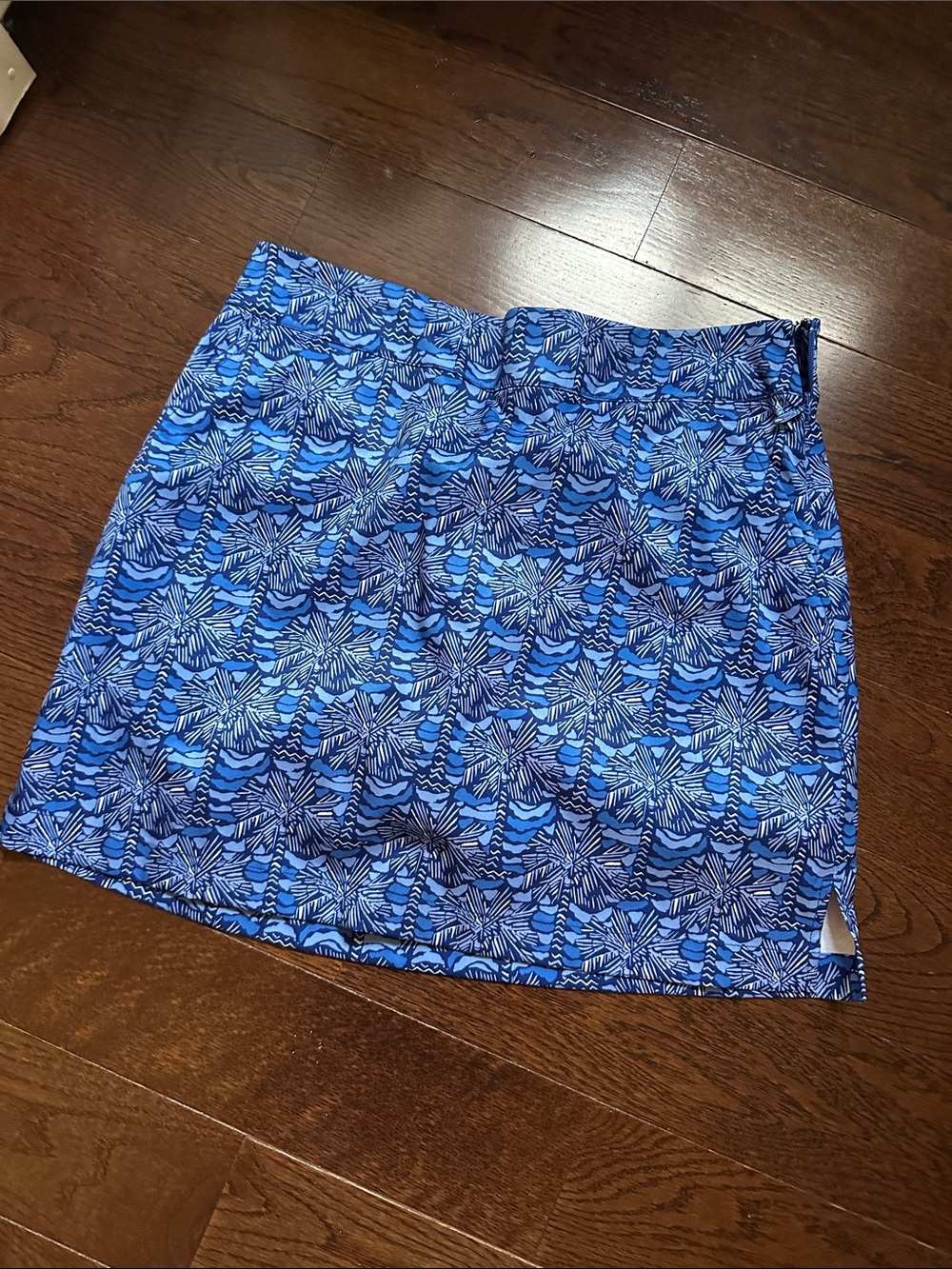 Vineyard Vines Blue Floral-Patterned Mini Skirt